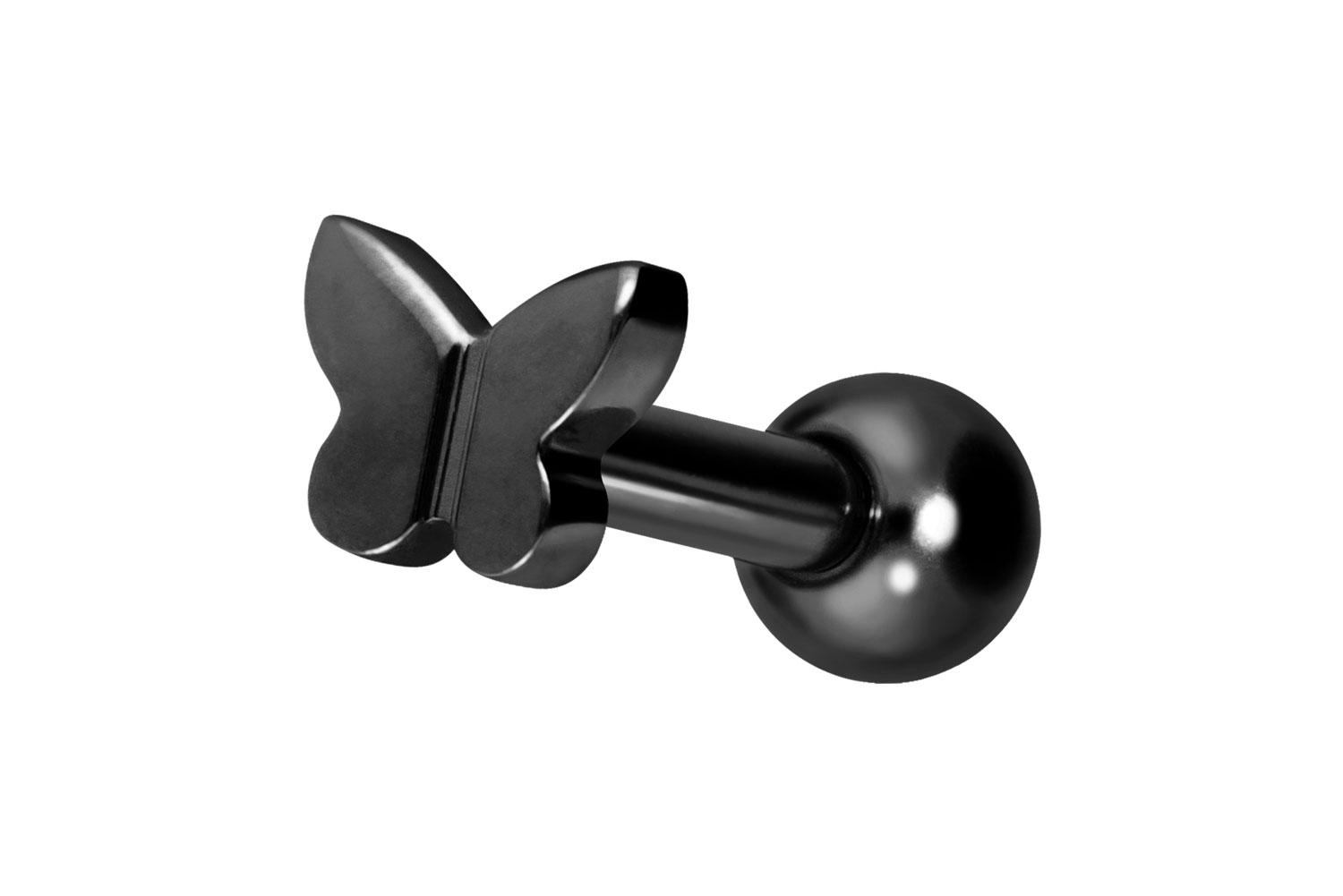 Titan Ohrpiercing mit Innengewinde SCHMETTERLING